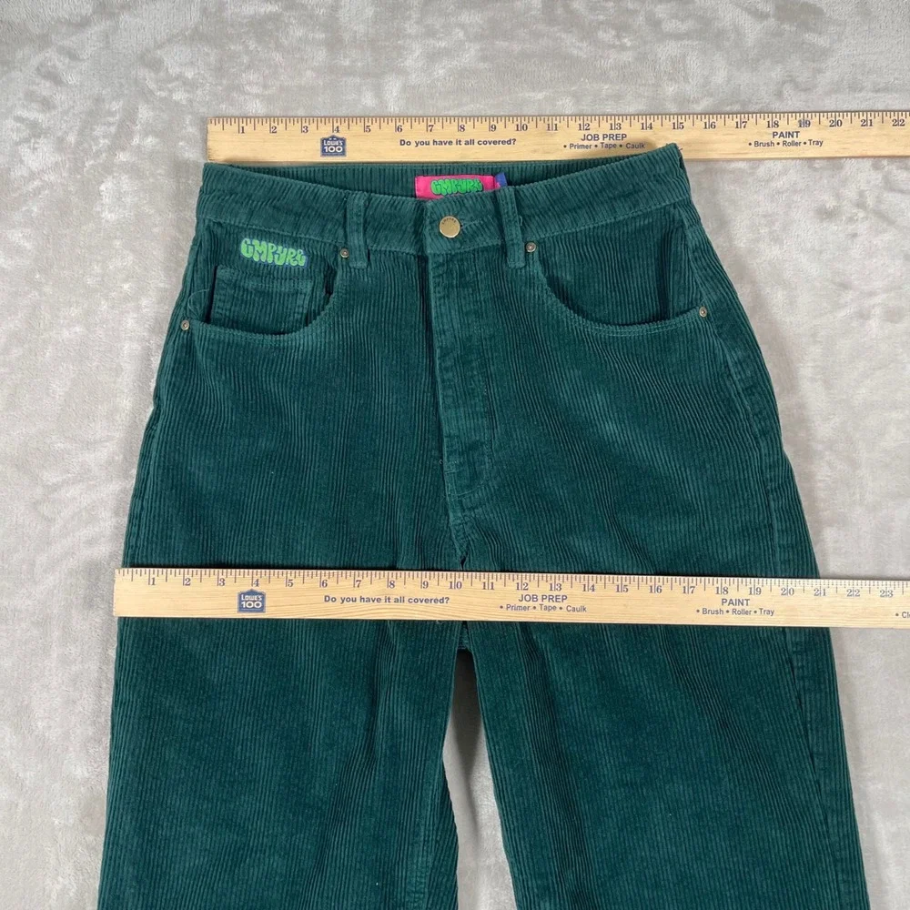 Empyre Women's Pants Tori Corduroy Straight Leg Casual Skater 8 Green